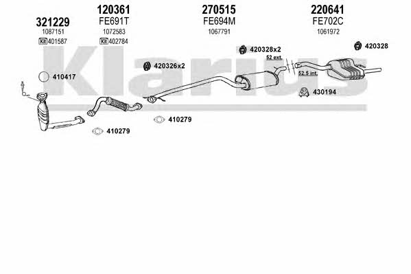  361433E Exhaust system 361433E