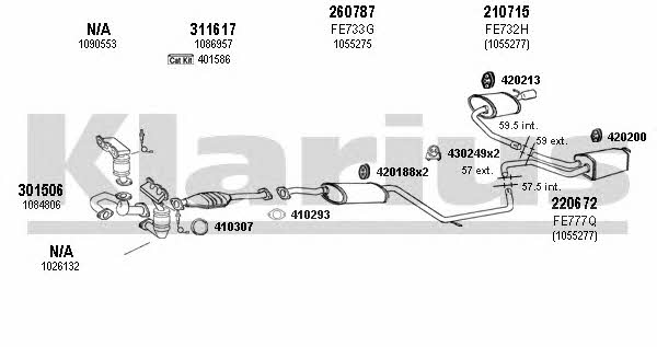 Klarius 361443E Exhaust system 361443E