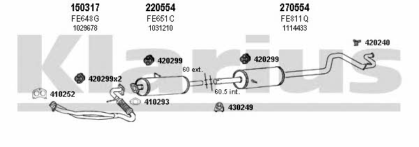  361571E Exhaust system 361571E