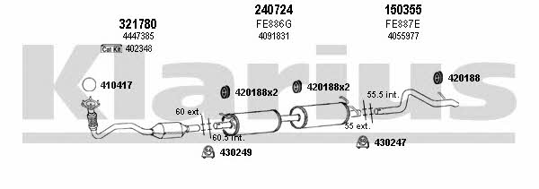 Klarius 361584E Exhaust system 361584E