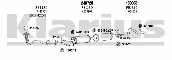 Klarius 361585E Exhaust system 361585E