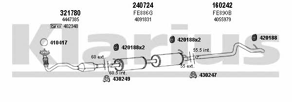 Klarius 361586E Exhaust system 361586E