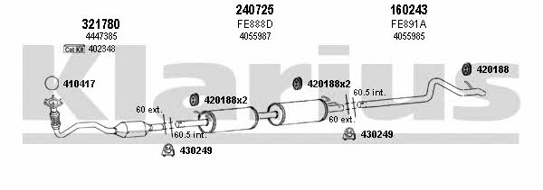 Klarius 361587E Exhaust system 361587E