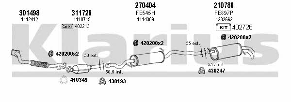 Klarius 361588E Exhaust system 361588E