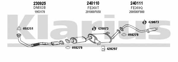 Klarius 270268E Exhaust system 270268E