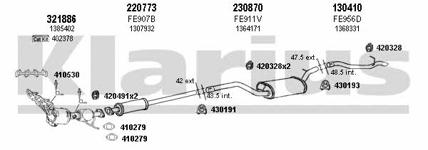 Klarius 361640E Exhaust system 361640E