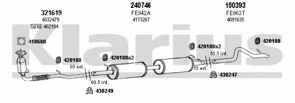  361677E Exhaust system 361677E