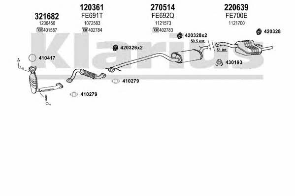  361694E Exhaust system 361694E