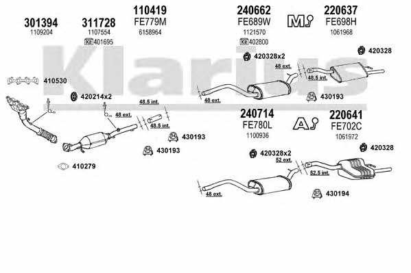  361708E Exhaust system 361708E