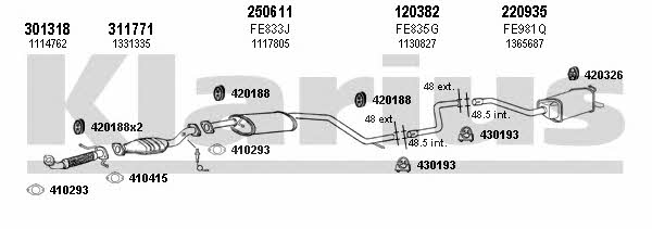 Klarius 361750E Exhaust system 361750E