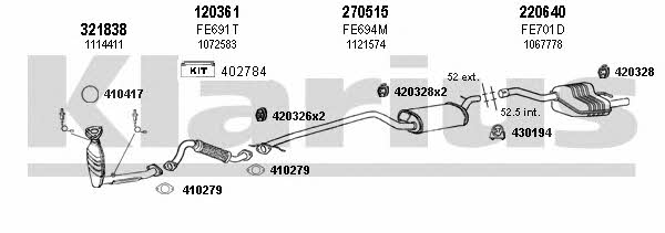 Klarius 361761E Exhaust system 361761E