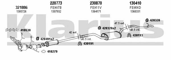 Klarius 361797E Exhaust system 361797E