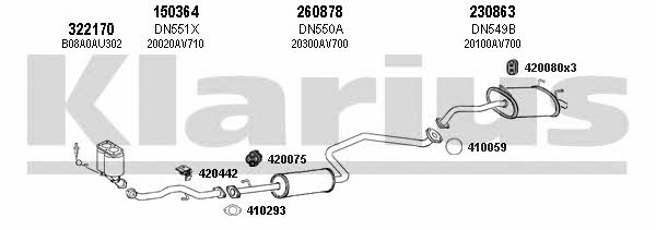 Klarius 270426E Exhaust system 270426E