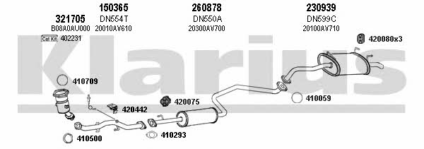Klarius 270434E Exhaust system 270434E