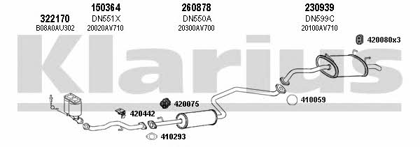 Klarius 270435E Exhaust system 270435E