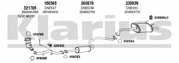 Klarius 270436E Exhaust system 270436E