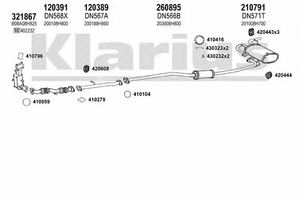 Klarius 270450E Exhaust system 270450E