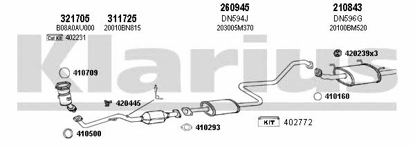 Klarius 270484E Exhaust system 270484E