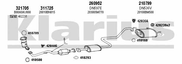 Klarius 270488E Exhaust system 270488E