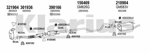  391643E Exhaust system 391643E