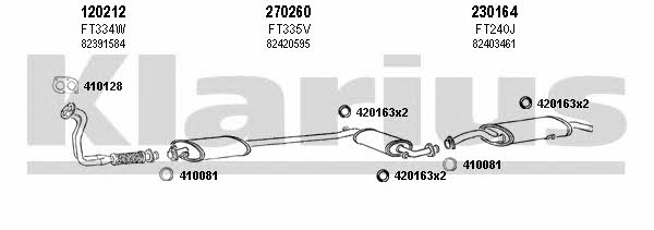 Klarius 330166E Exhaust system 330166E