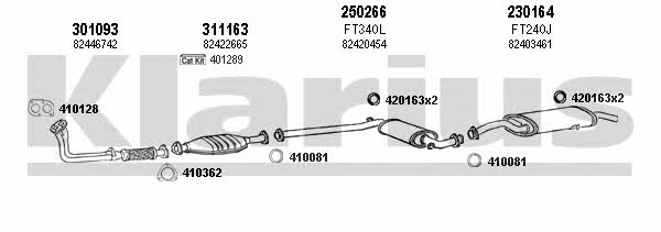 Klarius 330170E Exhaust system 330170E