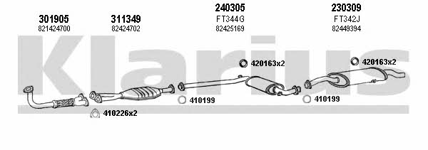 Klarius 330174E Exhaust system 330174E