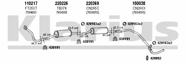 Klarius 330182E Exhaust system 330182E