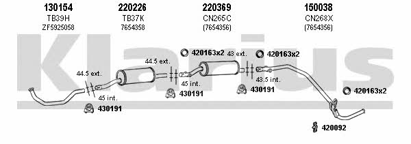 Klarius 330184E Exhaust system 330184E