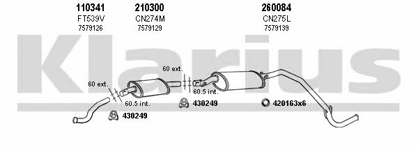 Klarius 330185E Exhaust system 330185E