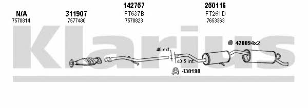 Klarius 330267E Exhaust system 330267E