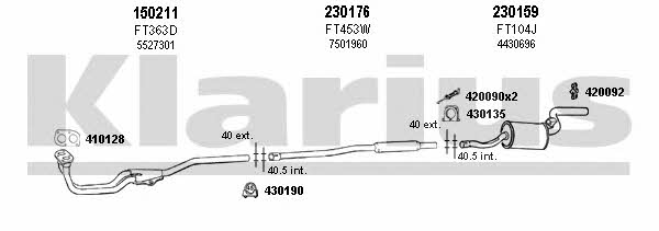 Klarius 330288E Exhaust system 330288E