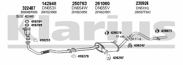 Klarius 270550E Exhaust system 270550E