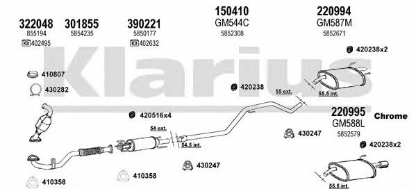 Klarius 391699E Exhaust system 391699E