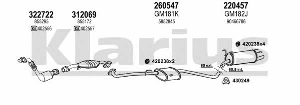 Klarius 391709E Exhaust system 391709E