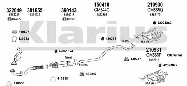 Klarius 391712E Exhaust system 391712E