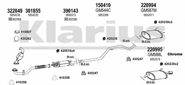 Klarius 391714E Exhaust system 391714E