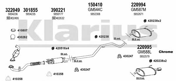 Klarius 391716E Exhaust system 391716E