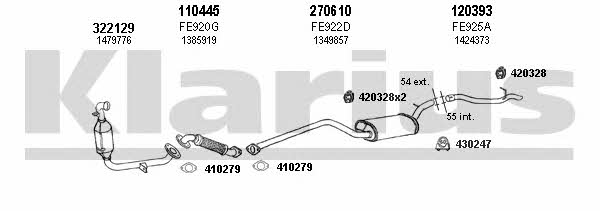  361826E Exhaust system 361826E