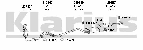  361828E Exhaust system 361828E