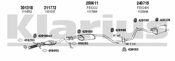 Klarius 361861E Exhaust system 361861E