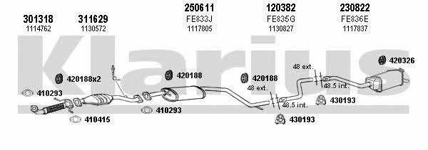 Klarius 361865E Exhaust system 361865E