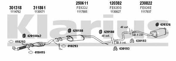  361867E Exhaust system 361867E