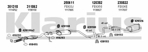 Klarius 361868E Exhaust system 361868E