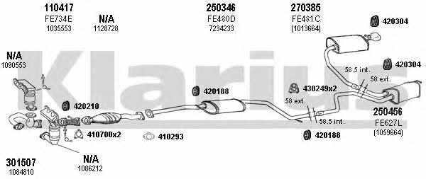 Klarius 361875E Exhaust system 361875E