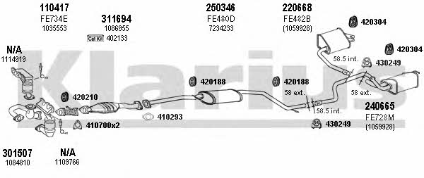 Klarius 361890E Exhaust system 361890E