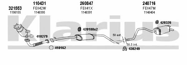 Klarius 361891E Exhaust system 361891E