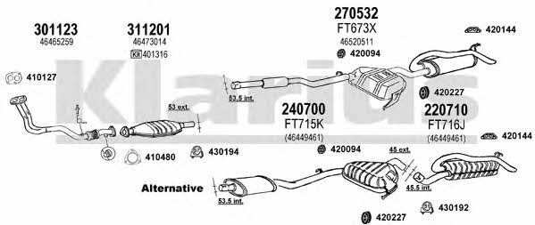 Klarius 330364E Exhaust system 330364E