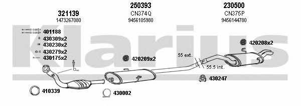  330376E Exhaust system 330376E