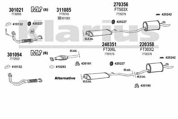 Klarius 330392E Exhaust system 330392E